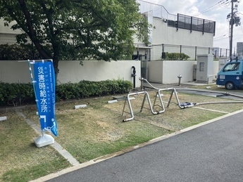 災害時給水拠点開設訓練（泉浄水所）