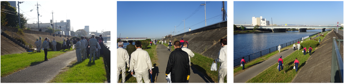 清掃の様子の写真