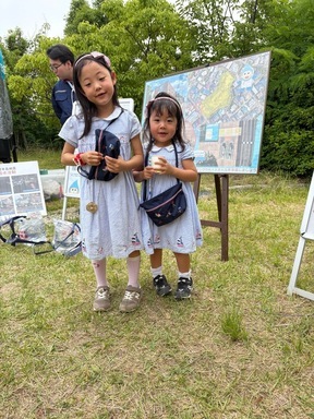 水道広報パネルの展示と姉妹