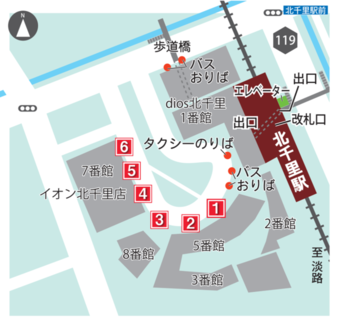 北千里駅マップ